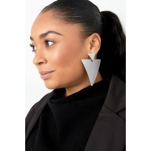 Σκουλαρίκια διπλό τρίγωνο χρυσά