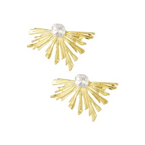 Σκουλαρίκια ακτίνες με στρας  Χρυσό