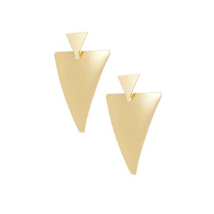Σκουλαρίκια διπλό τρίγωνο χρυσά