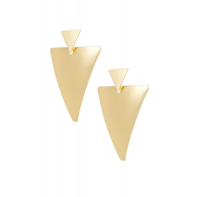Σκουλαρίκια διπλό τρίγωνο χρυσά