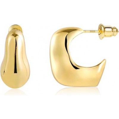 Σκουλαρίκια μικρές σταγόνες τετράγωνες - χρυσό