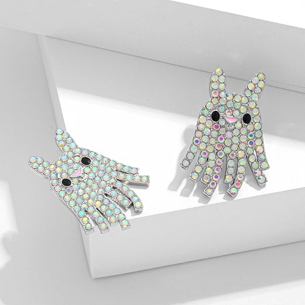 Καρφωτά Σκουλαρίκια Kawaii ζωάκια με στράς 