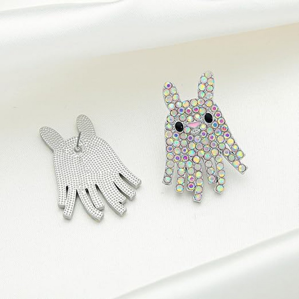 Καρφωτά Σκουλαρίκια Kawaii ζωάκια με στράς 