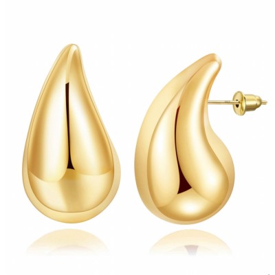 Σκουλαρίκια μεγάλες σταγόνες drops - χρυσό