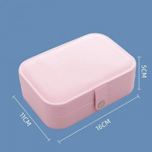 Μπιζουτιέρα - κοσμηματοθήκη ταξιδιού για σκουλαρίκια δαχτυλίδια ΡΟΖ