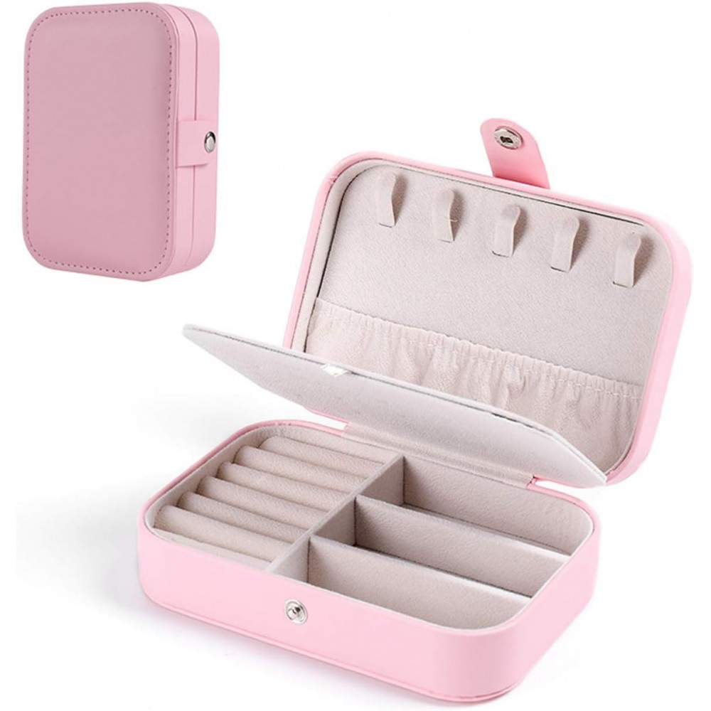 Μπιζουτιέρα - κοσμηματοθήκη ταξιδιού για σκουλαρίκια δαχτυλίδια ΡΟΖ