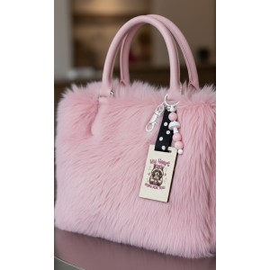 Χειροποίητο Κρεμαστό Bag Charm / Μπρελόκ με Ρακούν – “My Heart Pops For You”