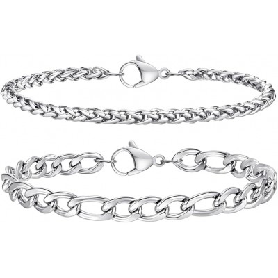 Σετ δώρου 2 unisex ατσάλινα βραχιόλια αλυσίδα