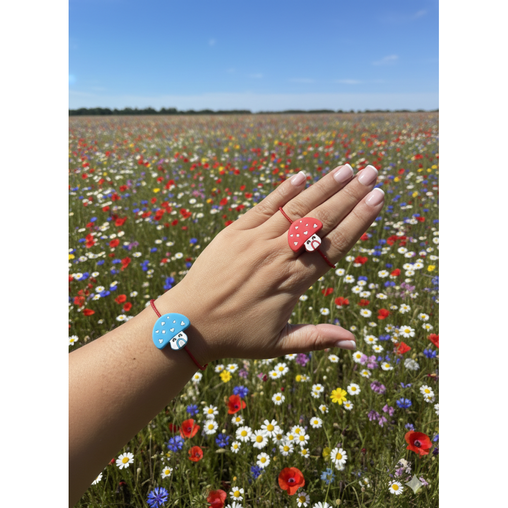 Μαρτάκι με Μανιτάρι από σιλικόνη - μπλε