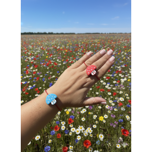 Μαρτάκι με Μανιτάρι από σιλικόνη - μπλε