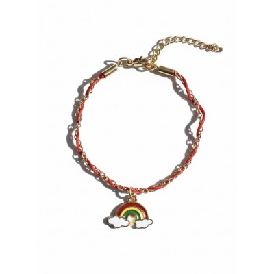 Μαρτάκι με αλυσίδα και ουράνιο τόξο χρυσό 