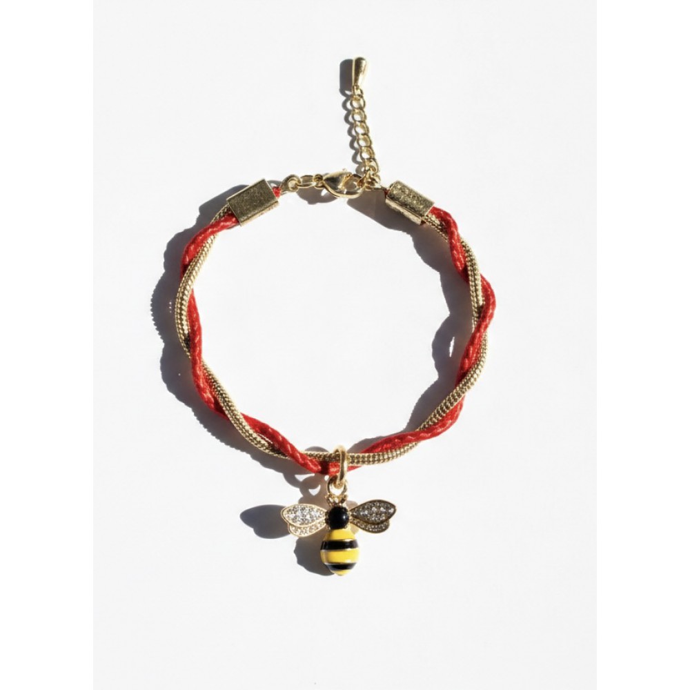 Μαρτάκι με αλυσίδα και μελισσούλα με στρας