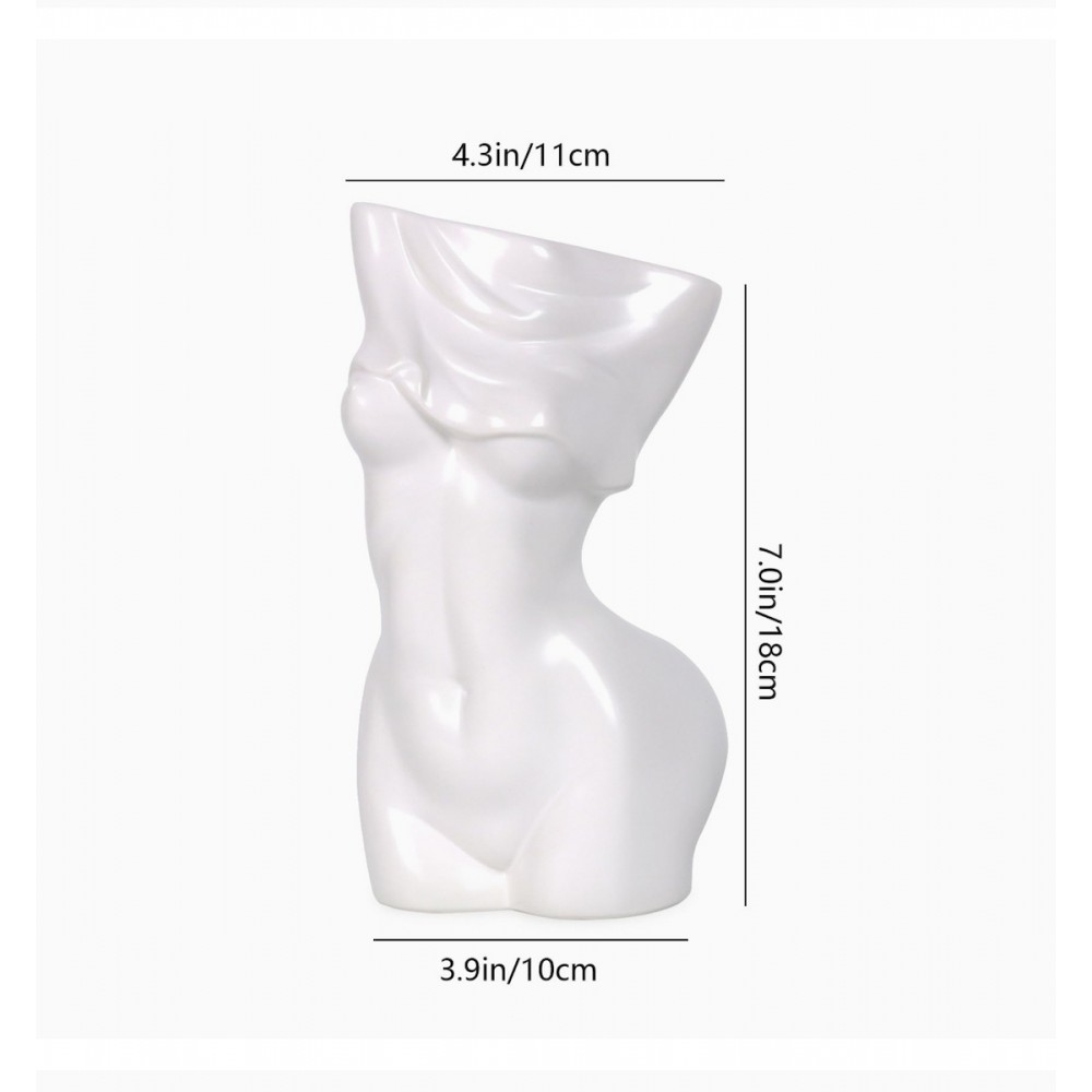 Διακοσμητικό βάζο γυμνό γυναικείο σώμα λευκό