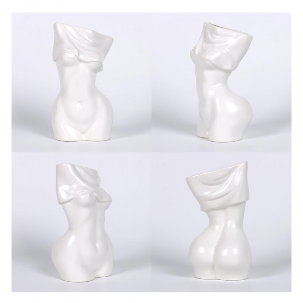 Διακοσμητικό βάζο γυμνό γυναικείο σώμα λευκό