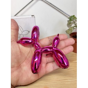 Balloon dog διακοσμητικό κεραμικό σκυλάκι μωβ μεταλιζέ 