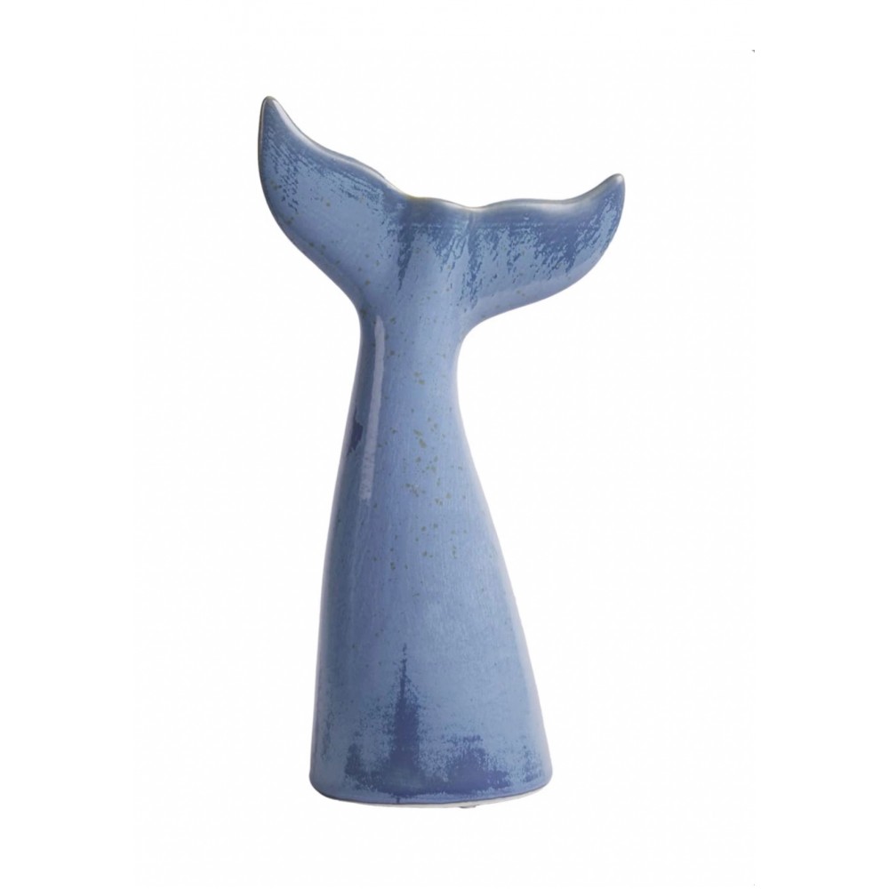 Διακοσμητικό κεραμικό βάζο εμπνευσμένο από τον ωκεανό ουρά φάλαινας μπλε