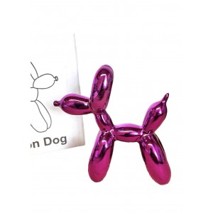 Balloon dog διακοσμητικό κεραμικό σκυλάκι μωβ μεταλιζέ 