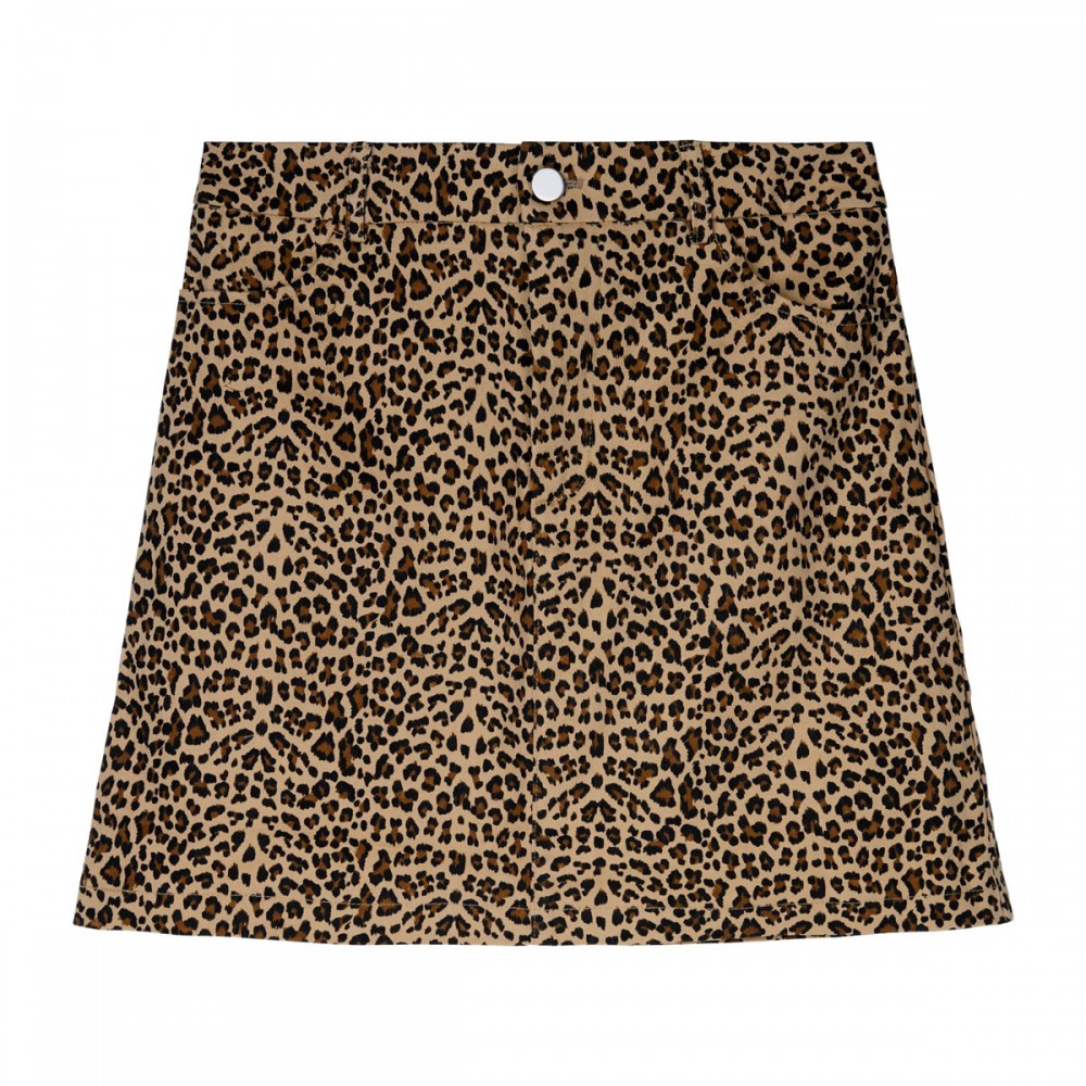 Κοντή τζιν φούστα animal print λεοπάρ