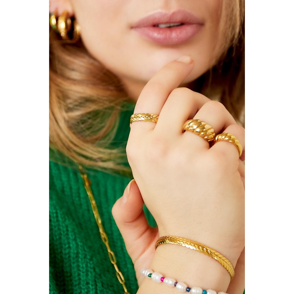 Δαχτυλίδι βέρα πλεξούδα από ατσάλι ασημί